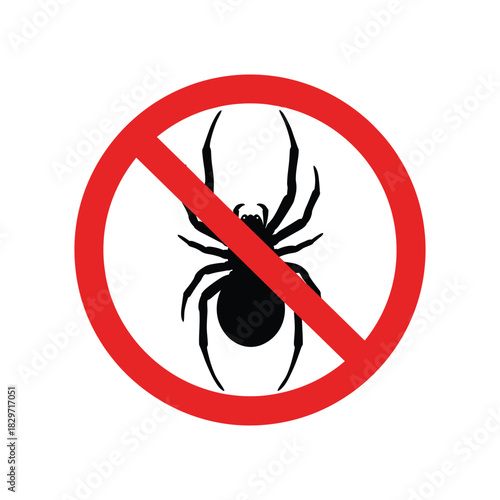 Pest control. Insects icon set. Insect repellent label product. Isolated forbidding and warning signs of harmful insects and rodents. Vector illustration