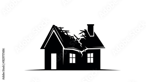 Power pole with wires against white background in silhouette