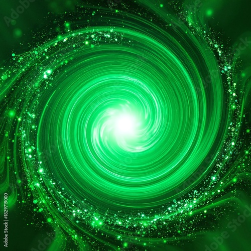 A vibrant green swirl background featuring dynamic, flowing patterns that create a sense of movement and depth, perfect for a fresh, lively design.