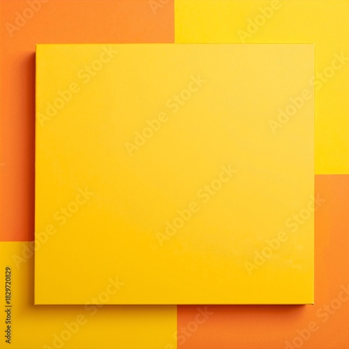 A vibrant arrangement of yellow and orange squares, varying in size, creates a dynamic pattern that radiates warmth and energy, perfect for modern designs.
