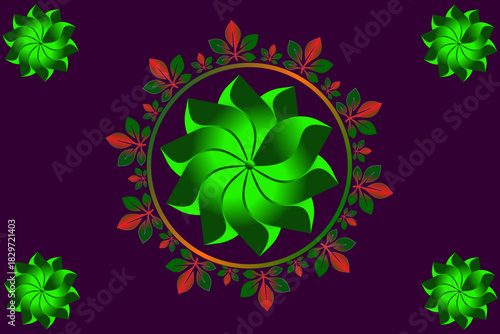 Emerald Floral Mandala