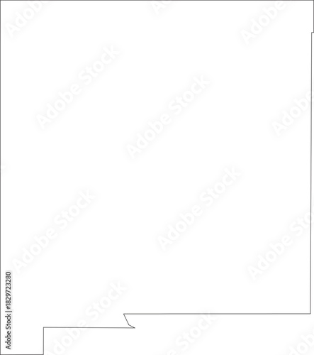 New Mexico Map Outline Simple Vector Map Minimalist
