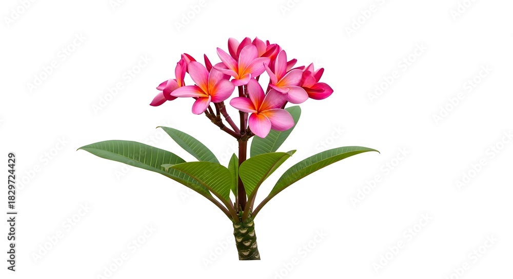 Fototapeta premium Pink Tropical Flower Isolated on White