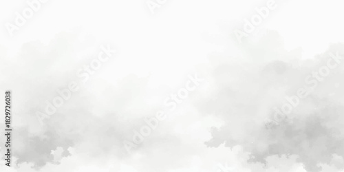 Abstract white smoke texture on black background resembles bright summer clouds in the atmosphere