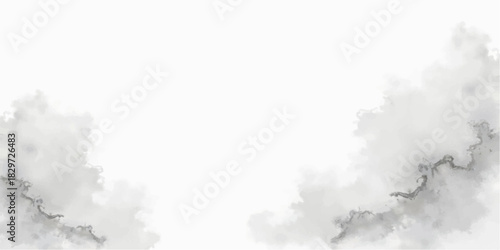 Abstract white smoke cloud texture on black background, capturing light and air pollution