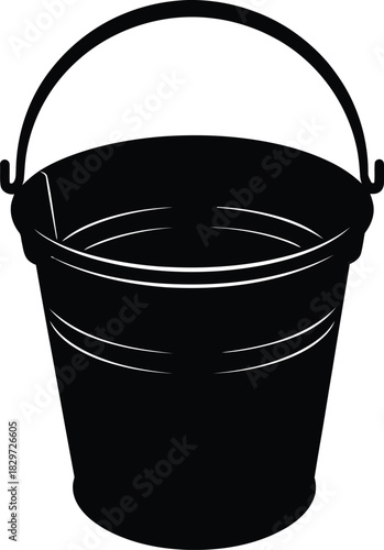 Empty bucket icon illustration illustration