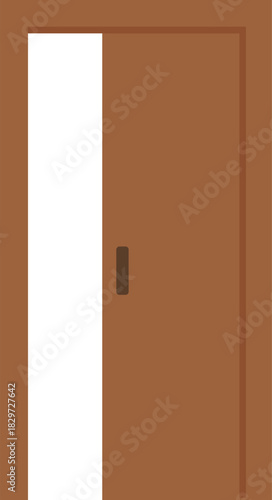 Sliding flush interior door