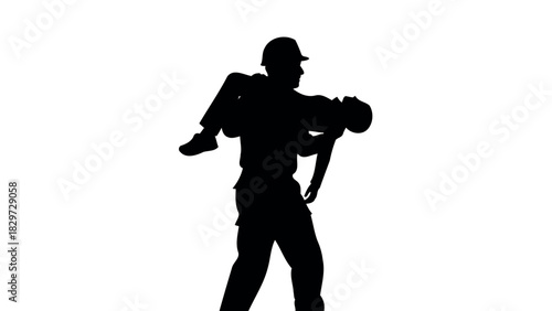 Ruined building silhouette post apocalyptic urban decay and destruction silhouette