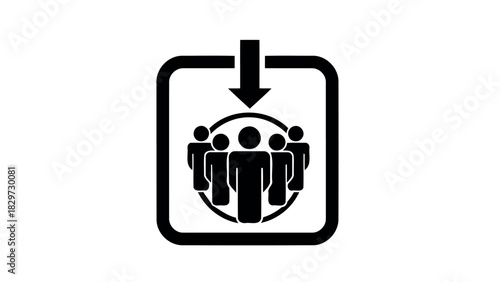 Crack silhouette deep fissure in black and white isolated