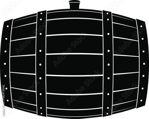 Classic barrel silhouette icon illustration