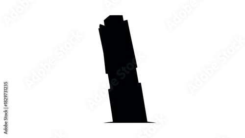 Burst pipe with water leakage silhouette