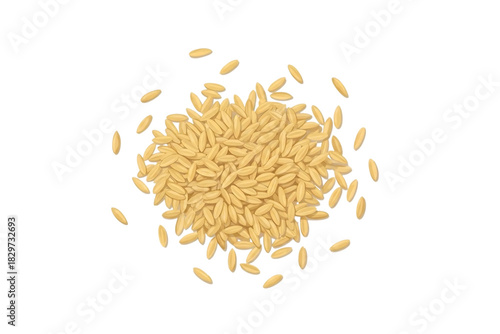 Pile of Orzo Pasta Against Black Backdrop Food Photography Detail