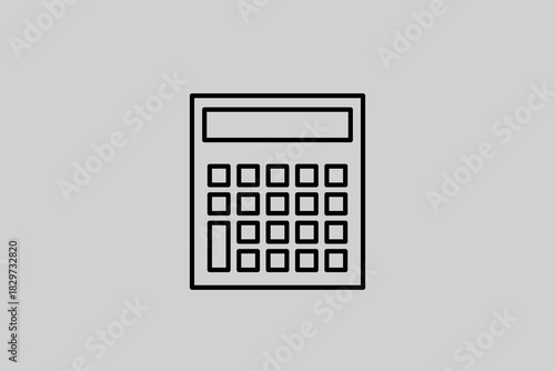 calculator illustration in line style design. Vector illustration.	