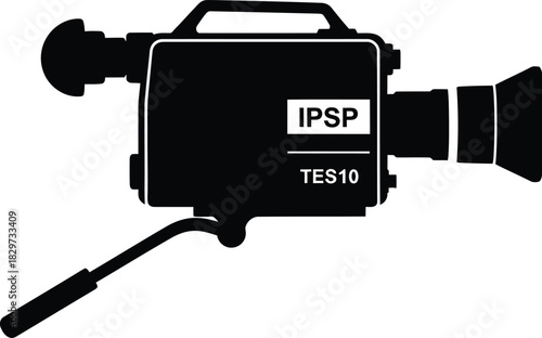 Vintage video camera icon design illustration