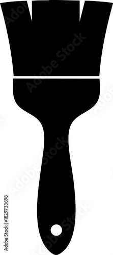Paint brush black silhouette clipart design illustration isolated on background 