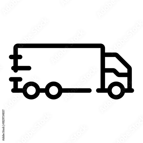 delivery truck line icon