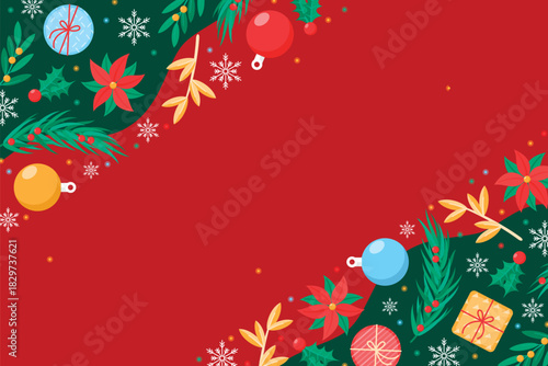 merry christmas background vector simply