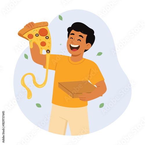 World Pizza Day Celebration Pizza Illustration