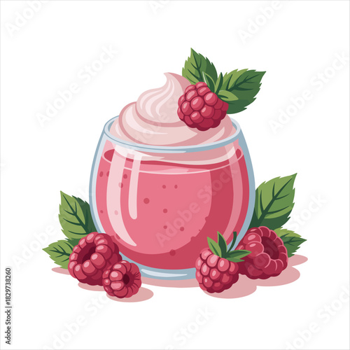 berry Fruit shake with a heart shaped piece of strawberry