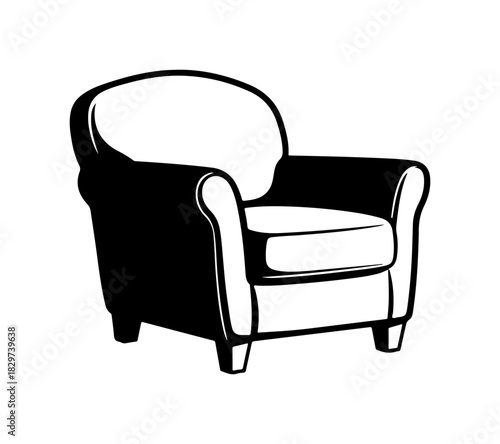 armchair isolated on white