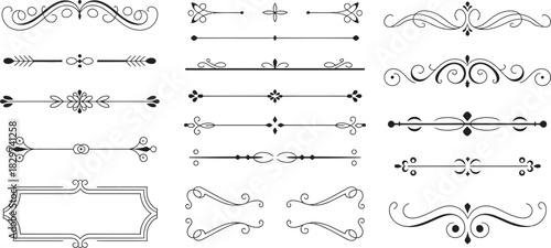 Versatile decorative design elements, borders, and page dividers for projects