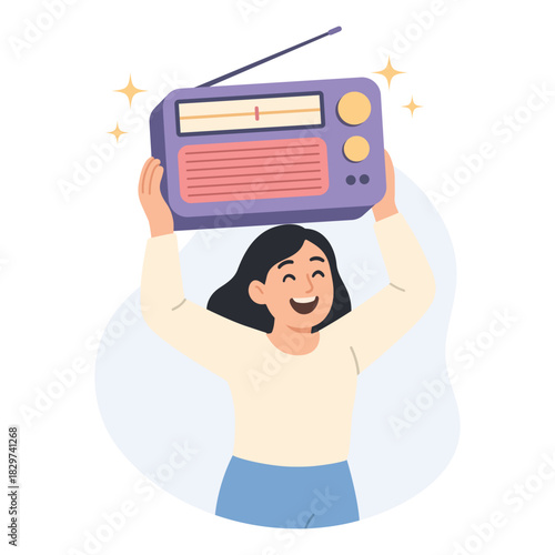 World Radio Day Broadcasting and Communication Illustration
