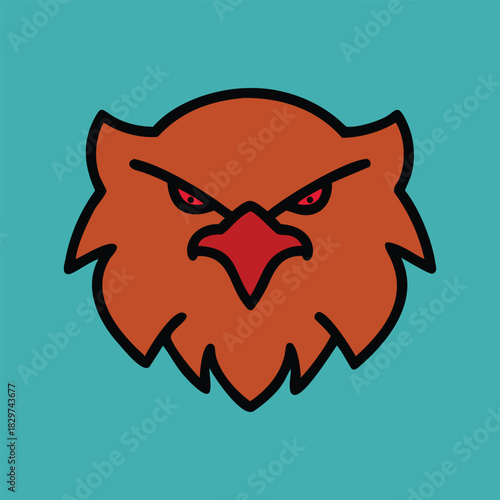 vector illustration of a eagle  Ai generated