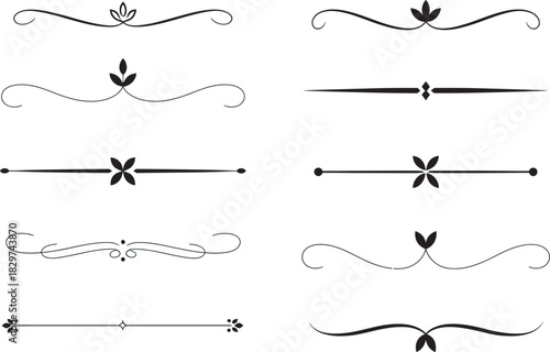 Elegant Vector Dividers Collection for Graphic Design Projects
