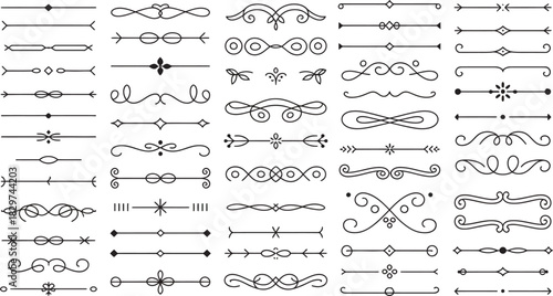 Elegant Ornamental Divider Set for Creative Design Projects