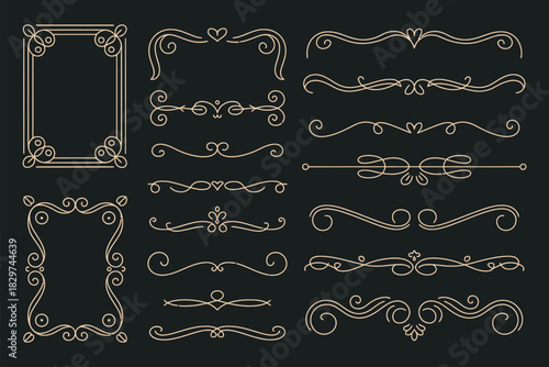 Decorative Flourishes for Elegant Designs Vintage Borders and Dividers