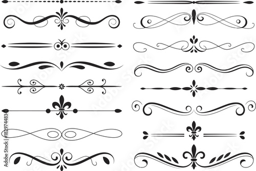 Elegant Decorative Dividers and Ornate Flourishes Vector Collection