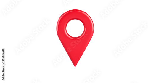 Free Download Red map pin location marker navigation symbol isolated on transparent background used for travel direction and GPS concepts simple and modern design conveys clarity and focus - GFXLoad