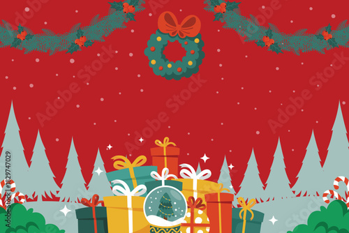 christmas background 2d