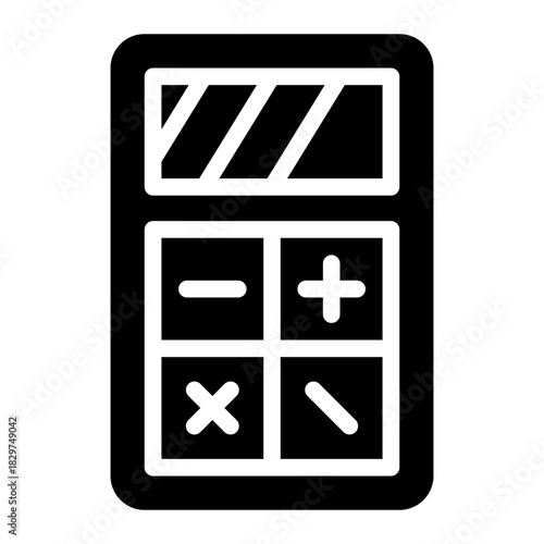 calculating glyph icon