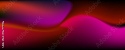 Abstract background template design bright gradient red pink color on black