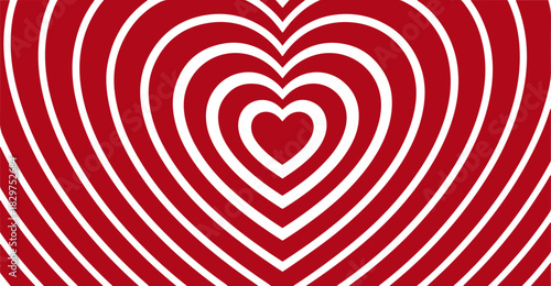 romantic heart tunnel with hypnotic effect