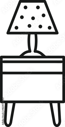 table lamp vector. bedside icon