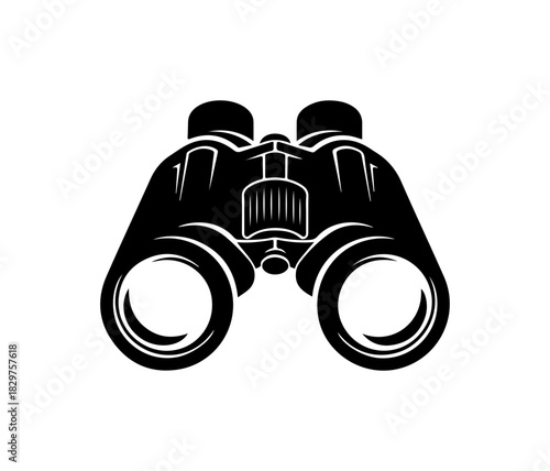 Sharp binoculars icon for finding opportunities, discovering insights, and watching wildlife