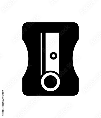 Crisp clean pencil sharpener icon for creative projects, back to school, office supply needs