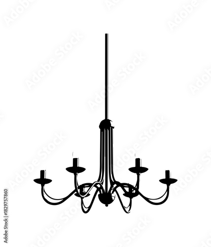 Black Chandelier Silhouette