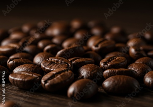 Close-up shot of roasted coffee beans showcasing rich texture and aroma.