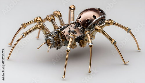 Wallpaper Mural A detailed view of a metallic spider, perfect for science fiction or steampunk themed projects Torontodigital.ca