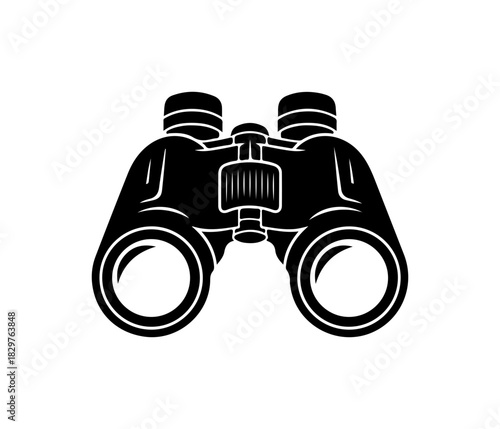 Sleek black binoculars for exploring, observing, and seeking new adventures with precision