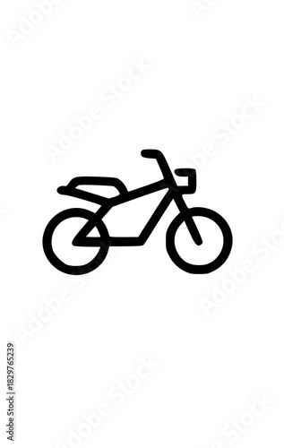 bicycle vector illustration in black line 