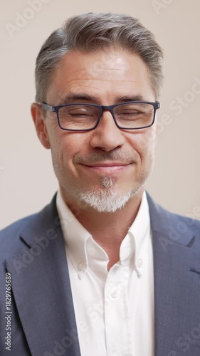 Middle age businessman in business casual. Entrepreneur in jacket. Mid adult, mature age man, happy smiling. Portrait isolated on white.