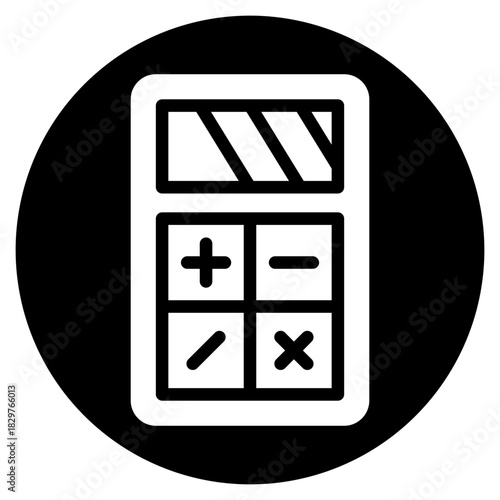 calculating glyph icon