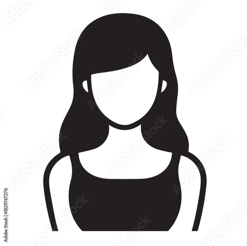 vector icon of a woman