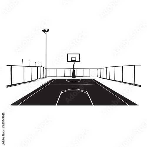 outdoor basketball court