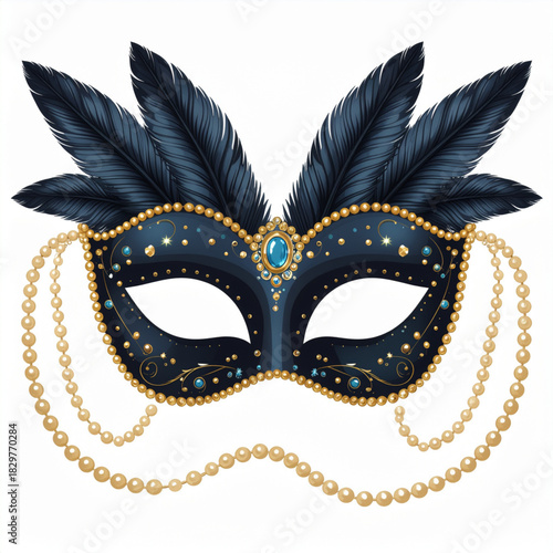carnival mask on white background