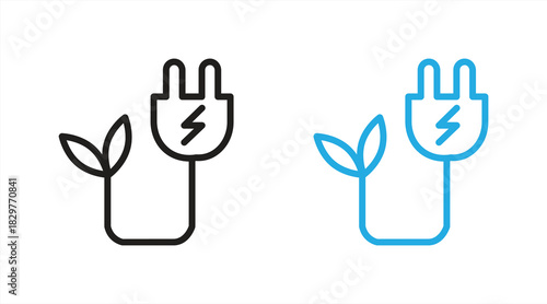 Alternative energy icon silhouette symbol. Isolated vector illustration.